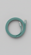 Minted teal charging cable